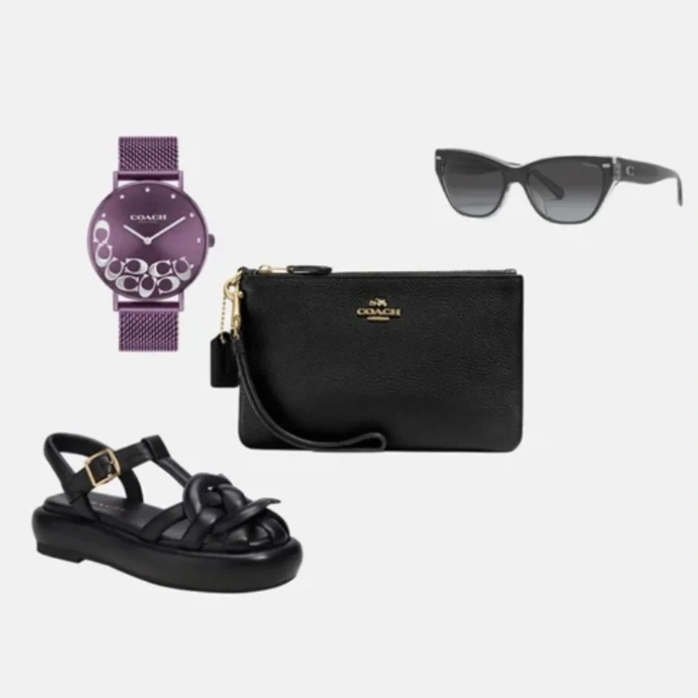 Coach pebbled leather wristlet black authentic - Picture 14 of 15